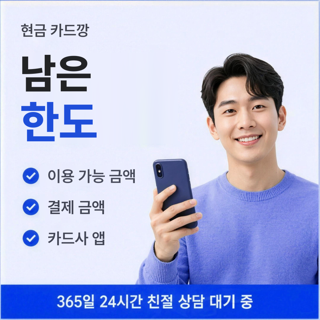 다음머니 현금 카드깡 남은 한도 안내