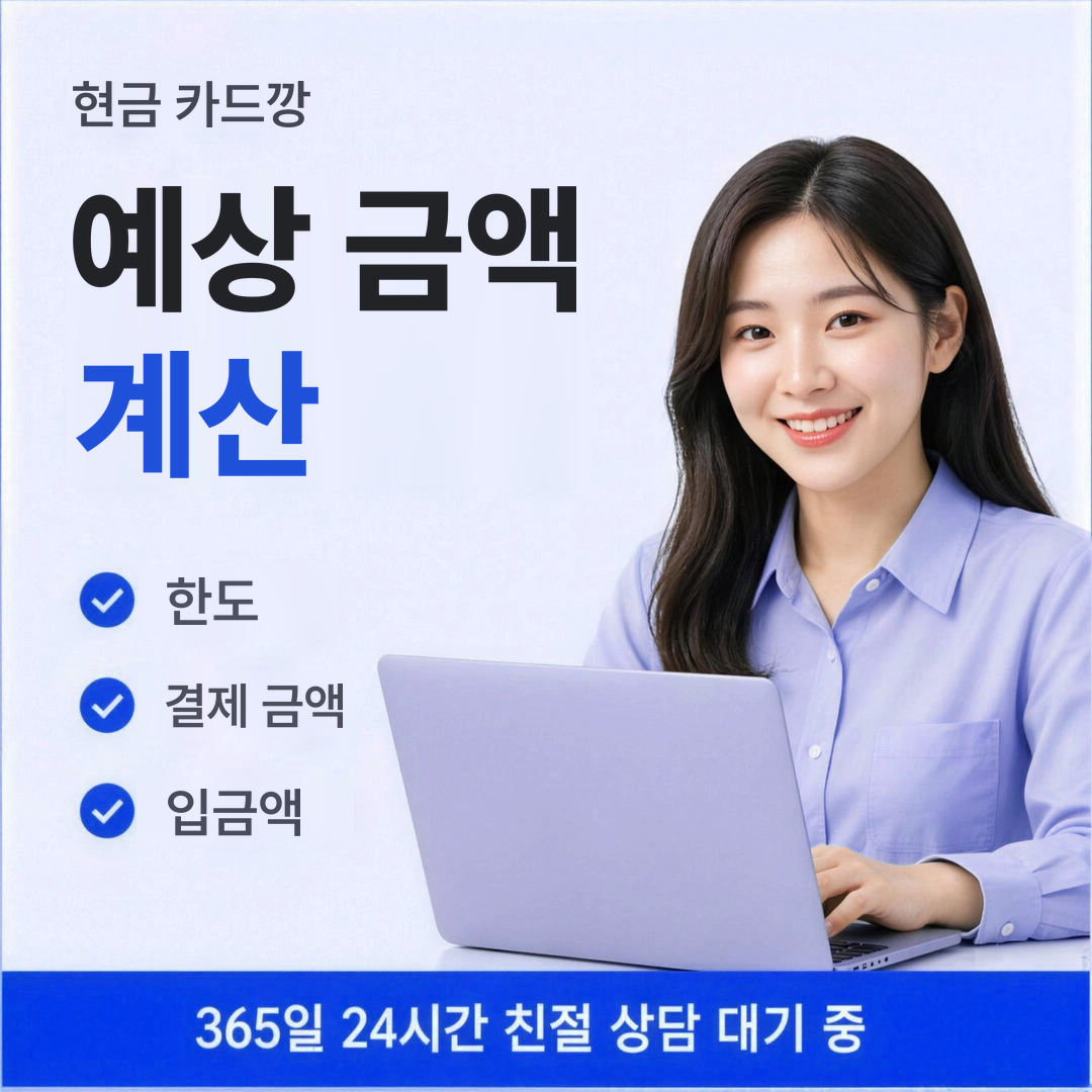다음머니 현금 카드깡 예상 금액 계산 안내